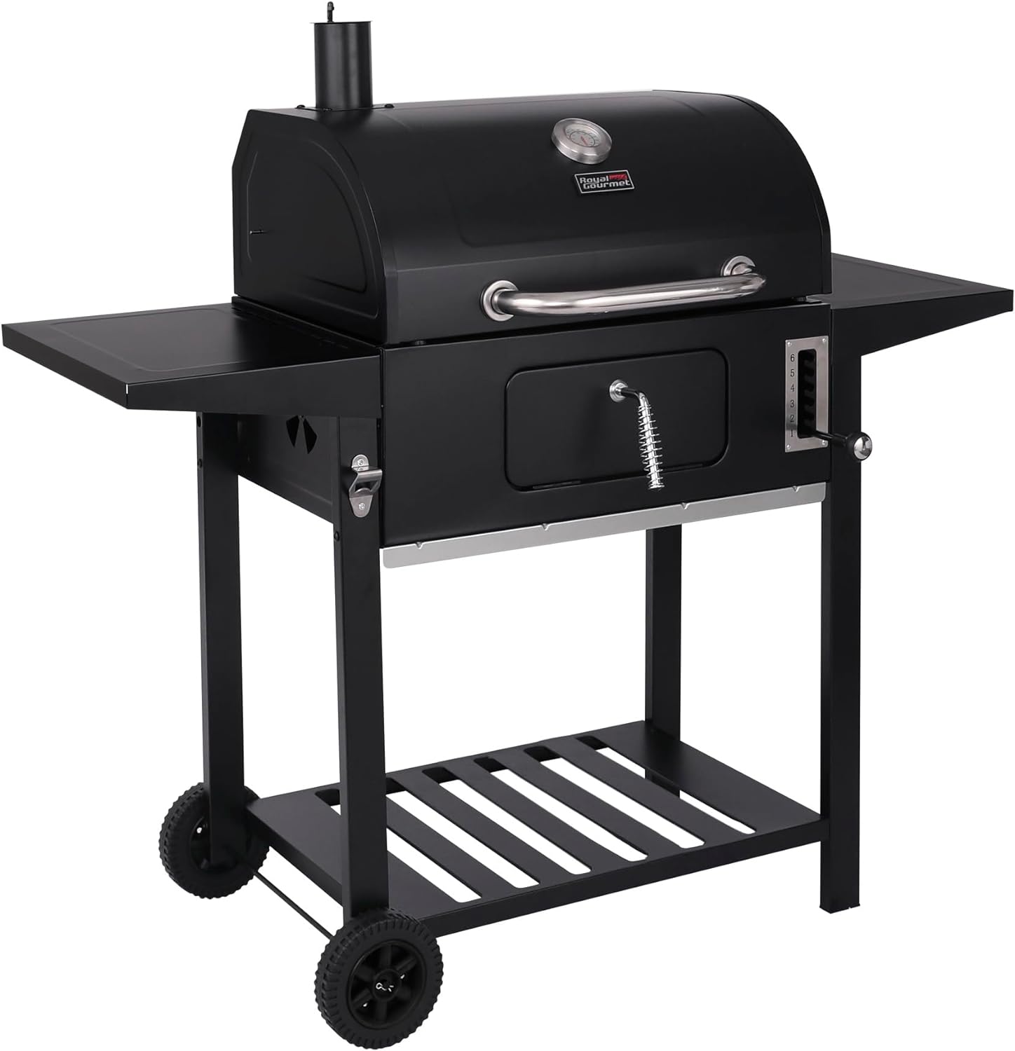 Royal Gourmet CD1824AX 24-Inch Charcoal Grill Outdoor BBQ Smoker Picnic Camping Patio Backyard Cooking, Black