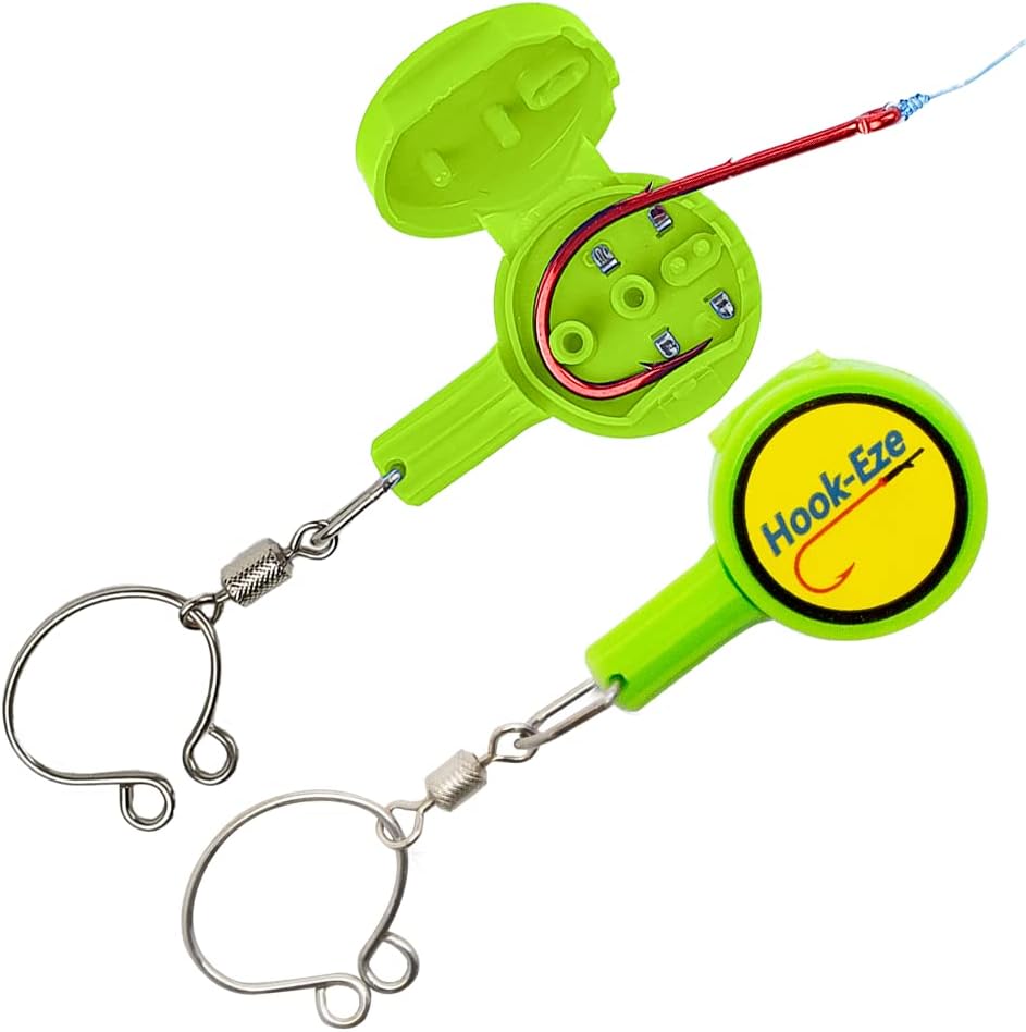 HOOK-EZE Fishing Knot Tying Tool | Protect from Fish Hooks | Tie Fishing Knots Easily | Cool Gadgets for Fishermen | Ice Fly Fishing | Fishing Accessories for Beginner Anglers | Nail Knot Tool