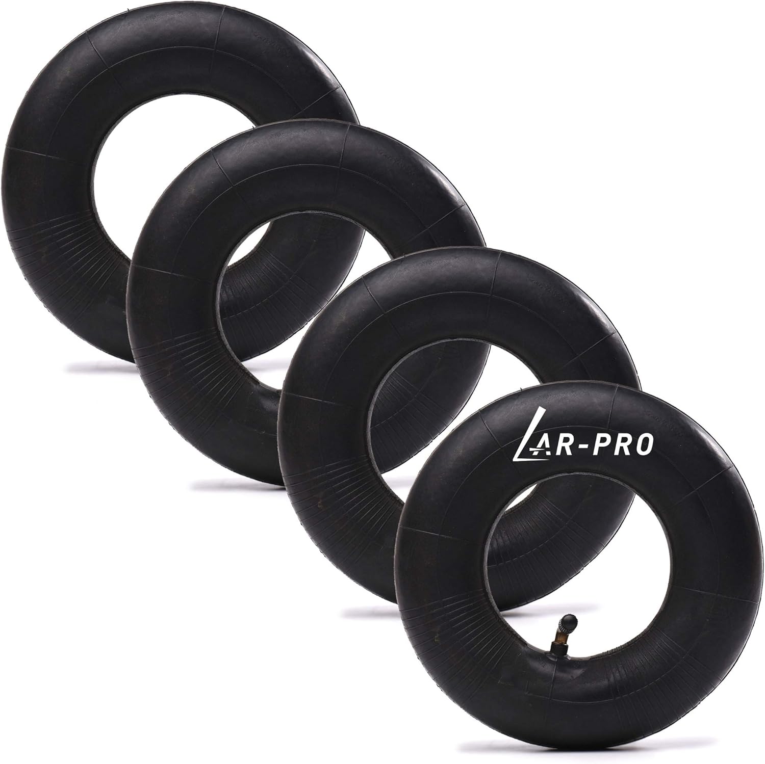 AR-PRO (4 PACK) 2.80/2.50-4 Inner Tube for Hand Trucks, Utility Cart, Lawn Mowers, Wheelbarrows, Dollys, Scooters, Replacement 2.80-4 2.50-4 Tire Inner Tube with TR87 Bent Valve Stem