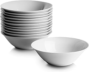 10 Strawberry Street 7 Catering Round Cereal Bowl, Set of 12 White