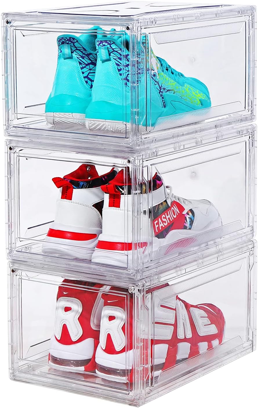 I was very pleased with this product. I am an avid shoe collector and these protect from all dust, debris and otherwise elements that can comprise the integrity of your kicks. These stack well and I opted for the clear version so you can see the shoes and gives them the display look in your place of storage. The cases themselves were very easy to assemble. I also cracked and bent a few tabs when I was putting this together but the design is SO resilient that each piece snapped together tightly a