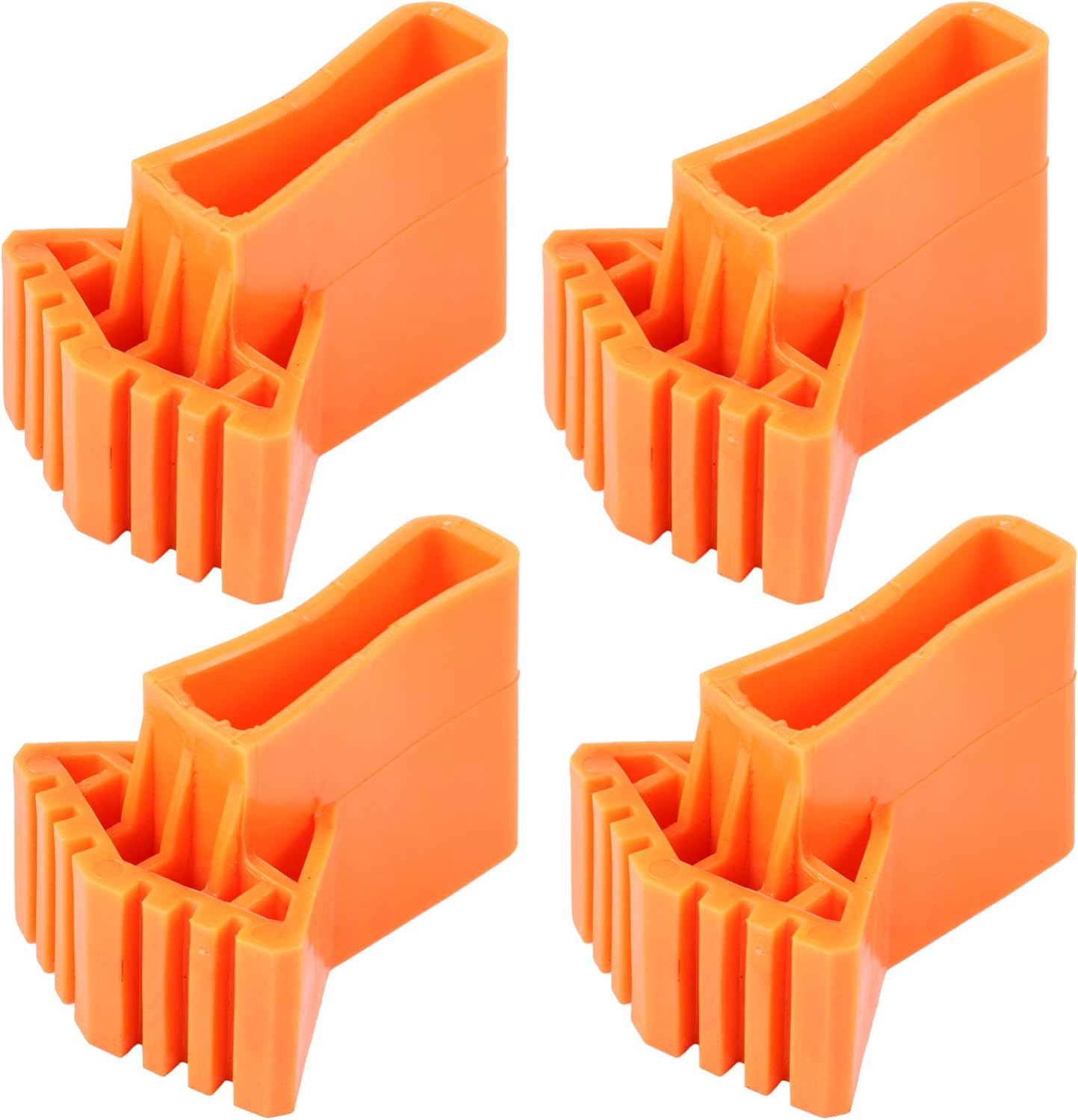 Cabilock 4Pcs Ladder Feet Covers Non- Slip:Rubber Steep Ladder Foot Pads Cushion Extension Ladder Covers Security Bumpers Replacement for Ladder Accessories Orange