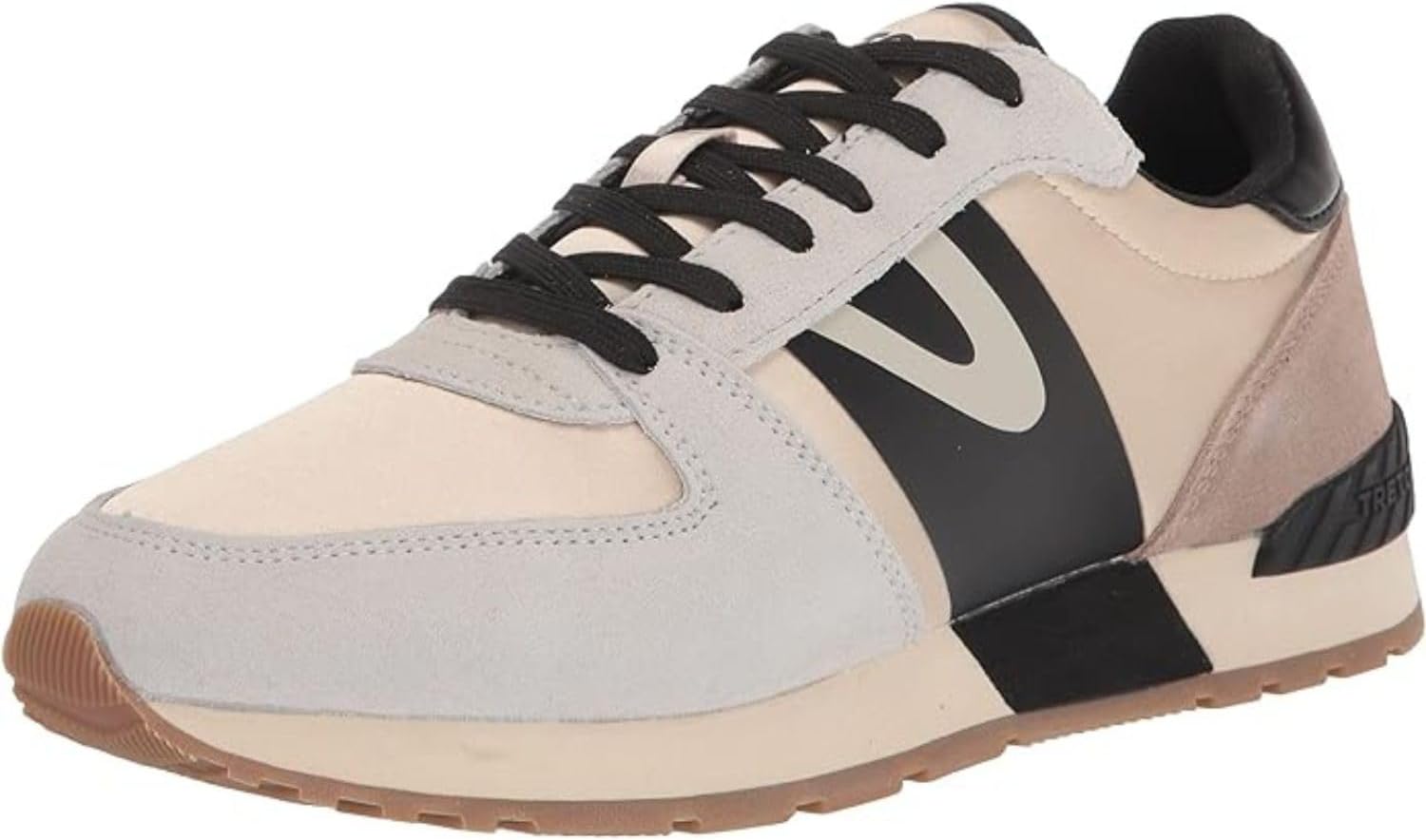 I ordered this sneaker in my regular size 8 and it fits normal.  I love the combination of neutrals and black, that makes them more versatile.  The show is very comfortable and the price was great!