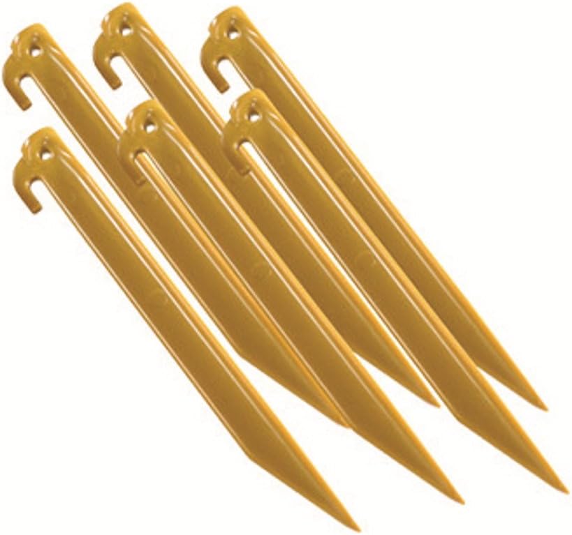 Coleman Tent Pegs, 9-Inch Long Durable Plastic Tent Stakes, 6-Pack