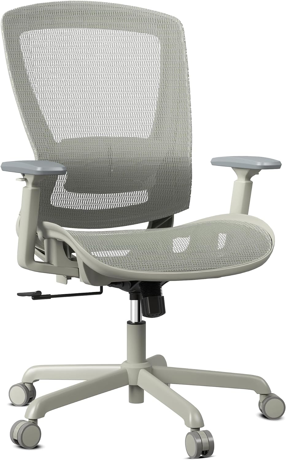 Mesh Office Chair,Ergonomic Computer Desk Chair,Sturdy Task Chair- Adjustable Lumbar Support & Armrests,Tilt Function,Comfort Wide Seat,Swivel Home Office Chair (Grey Frame Grey Mesh)