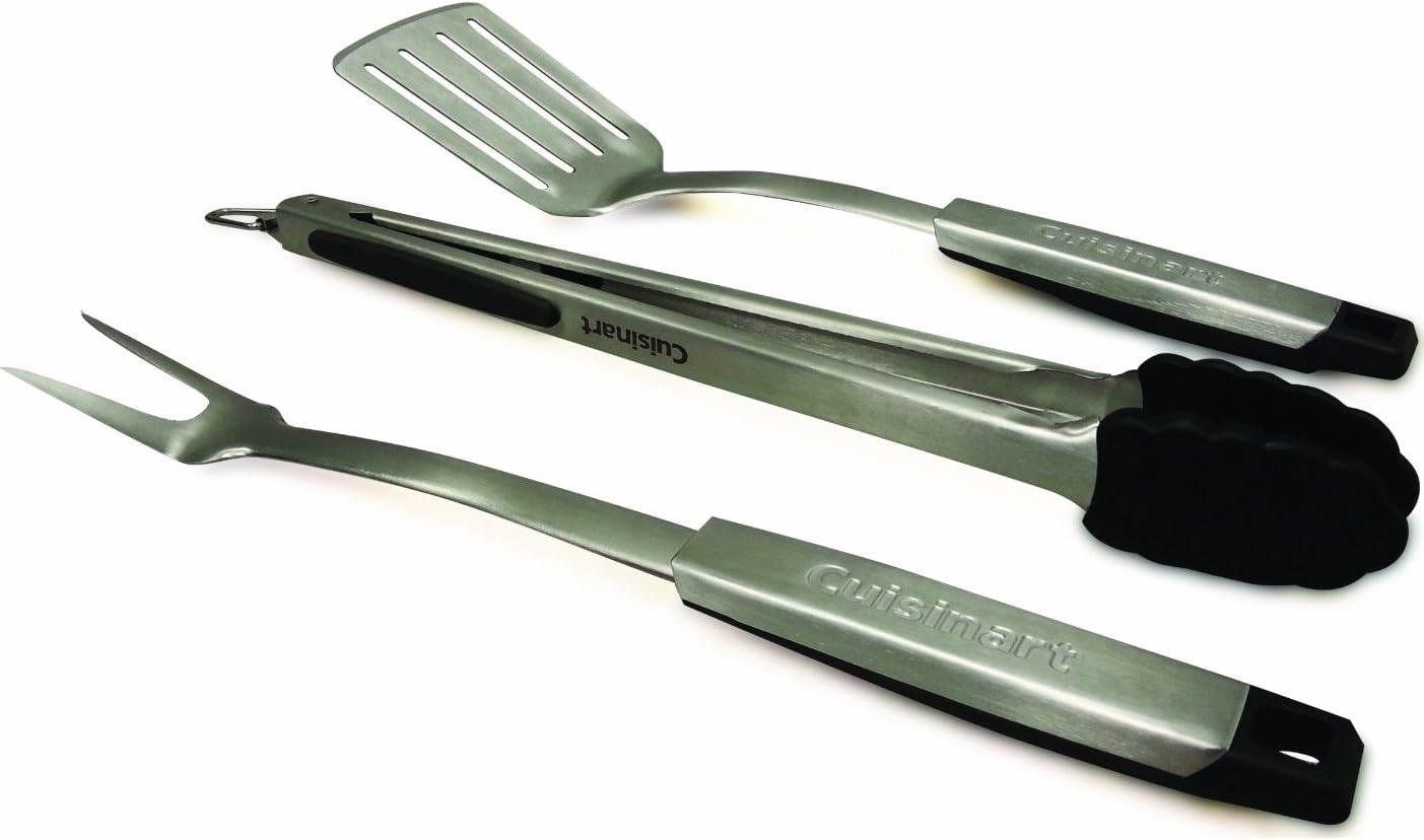 Cuisinart CGS-333 Professional Grill Tool Set (3-Piece),Black and Stainless Steel