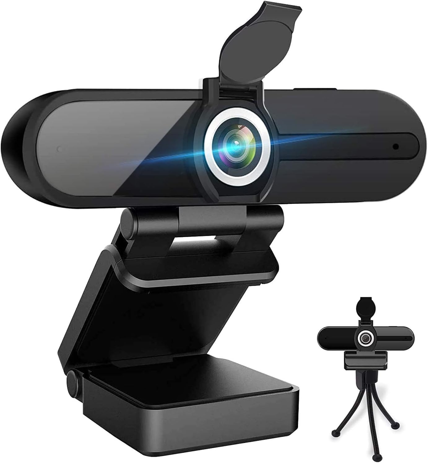 4K Webcam, HD Webcam 8MP- Laptop PC Desktop Computer Web Camera with Microphone, USB Webcams for Video Calling Recording Streaming Video Conference, Webcam with Mini Tripod,Privacy Shutter.