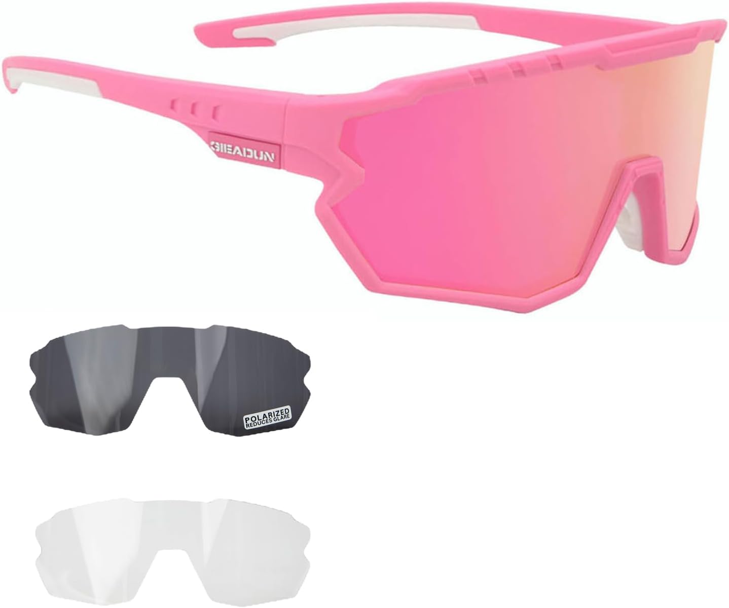 Baseball glasses Kids Sunglasses Polarised 3 Lens 8-14 Years Boys Girls Cycling Sports Soft