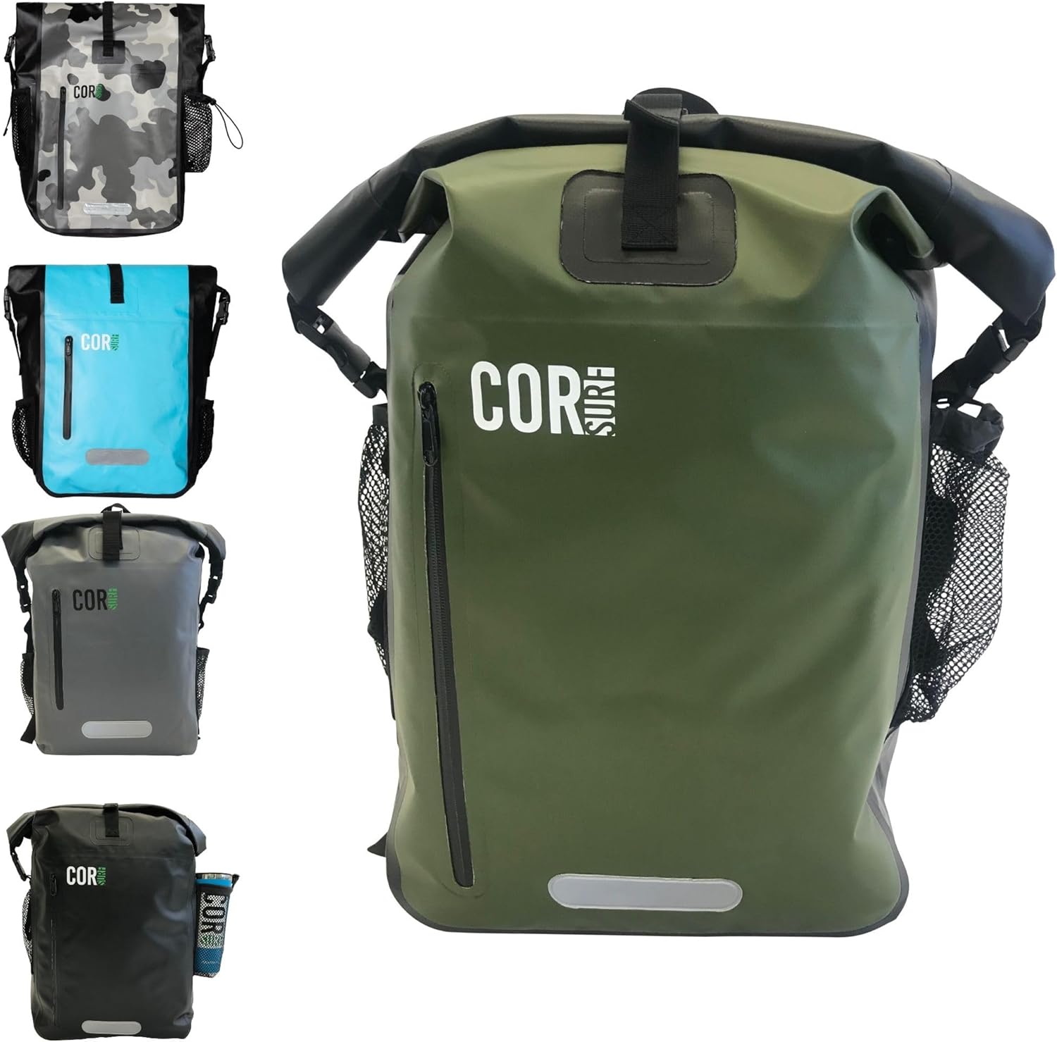 COR Surf Waterproof Dry Bag Backpack with Padded Laptop Sleeve 25L & 40L Heavy Duty Roll-Top Pack