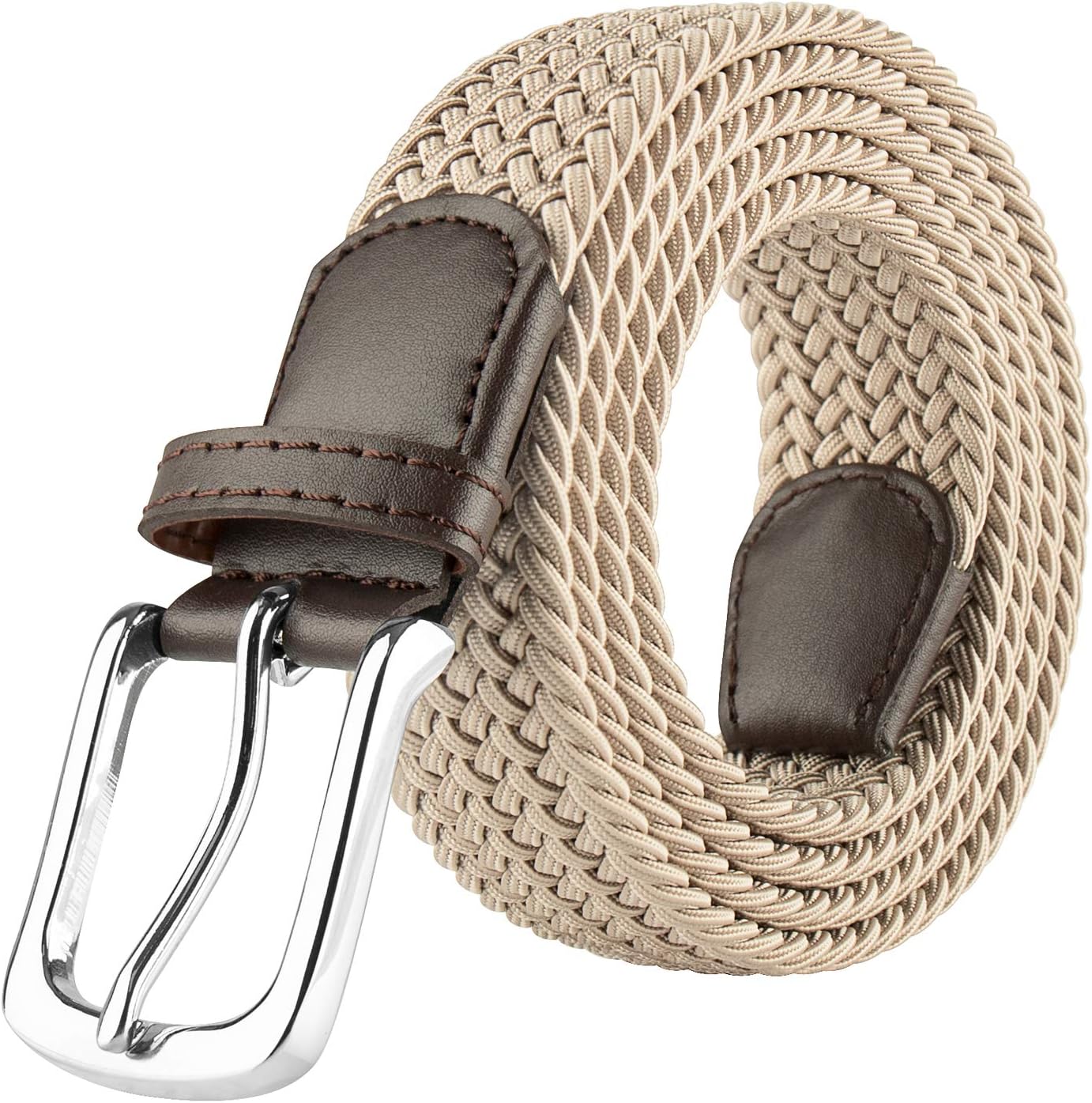 JUKMO Elastic Braided Belt, Stretch Woven Belt in Gift Box