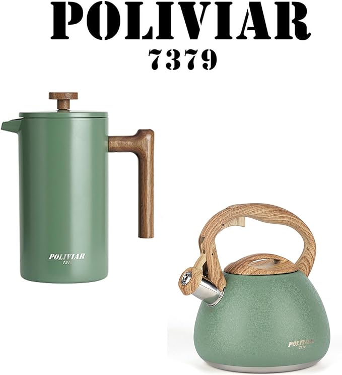 POLIVIAR Tea Kettle & French Press Coffee Maker