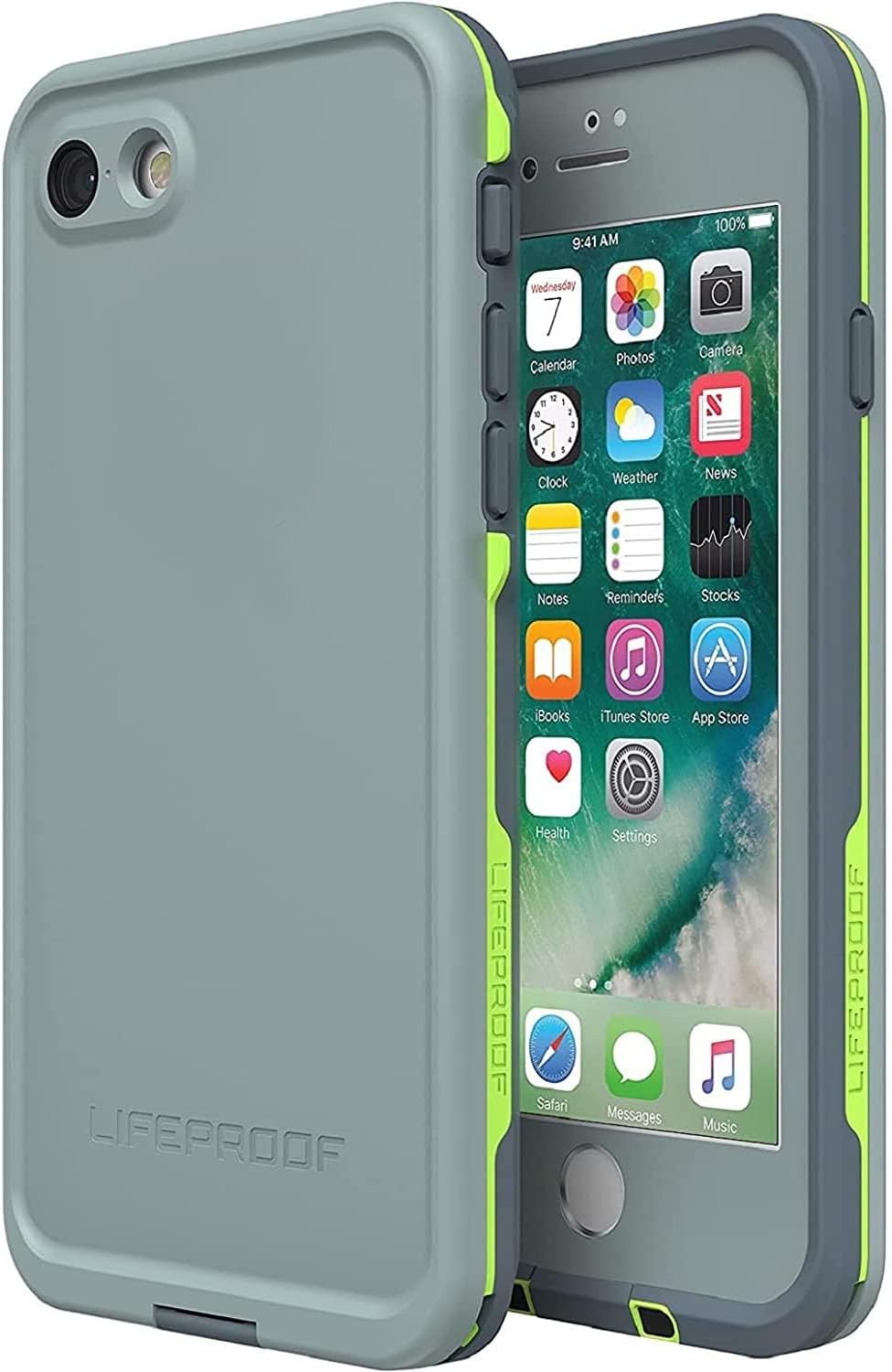 LifeProof FR Series Waterproof Case for iPhone SE (3rd and 2nd Gen) & iPhone 8/7 (Only - Not Plus) - Non-Retail Packaging - Drop in (Abyss/Lime/Stormy Weather)