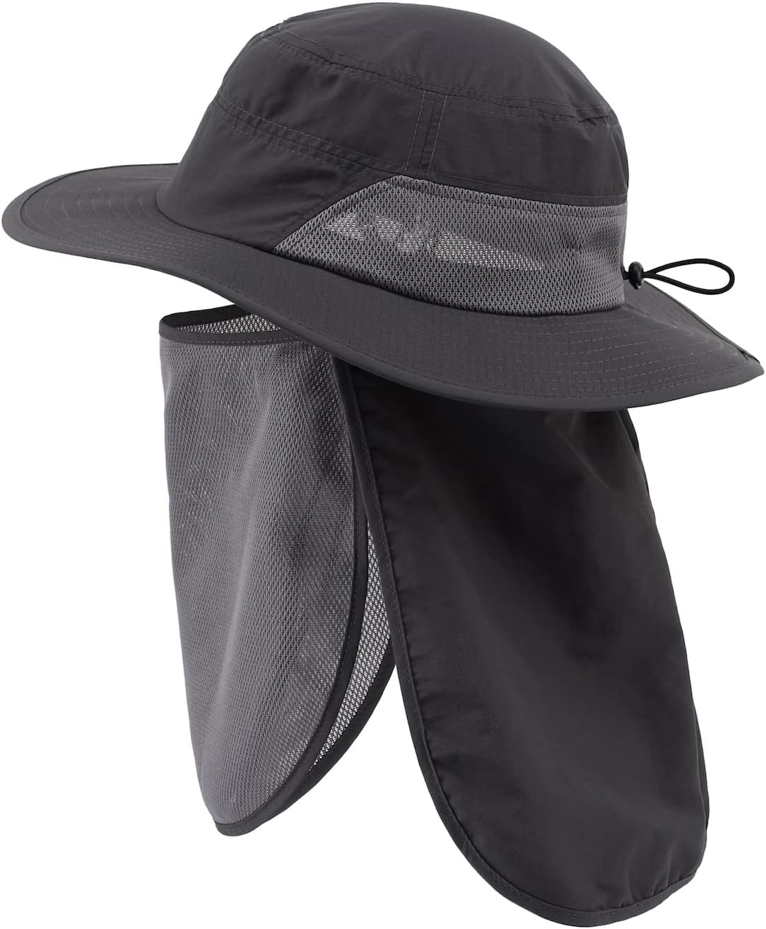 Home Prefer UPF50  Mens Sun Hat with Neck Flap Wide Brim UV Sun Protection Hat with Neck Flap Womens Gardening Beach Fishing