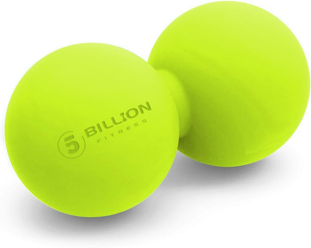 5BILLION Peanut Massage Ball - Double Lacrosse Massage Ball & Mobility Ball for Physical Therapy, Deep Tissue Massage Tool for Myofascial Release, Muscle Relaxer, Green