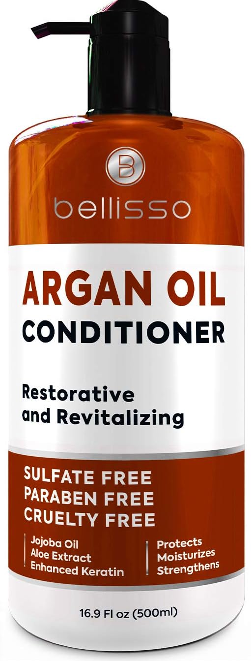 Argan Oil Conditioner - Sulfate Free with No Parabens - Moroccan Botanicals for Women and Men - Professional Moisturizing, Anti Frizz, Hydrating Solution for Dry, Wavy, Curly and Color Treated Hair