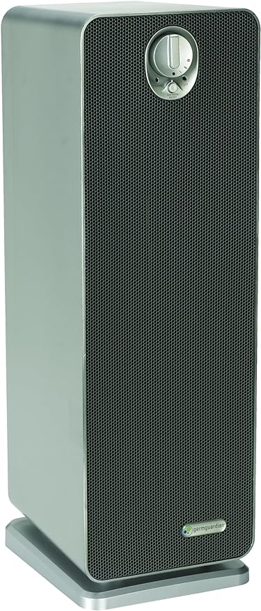 GermGuardian Air Purifier for Home with True HEPA Pure Filter and UV-C Light, Reduces up to 99.97% of Harmful Dust, Pollen, Odors, Covers 150 Sq. Ft., 22 Inches, Silver, AC4900CA