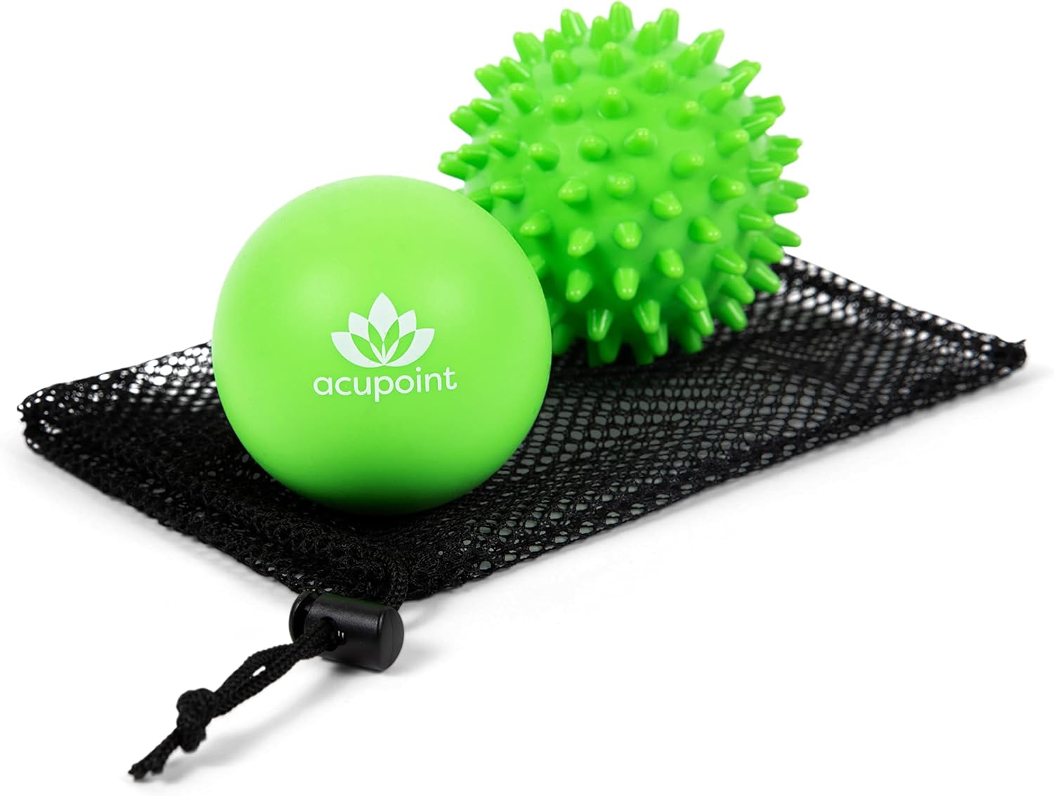 Acupoint Physical Massage Therapy Lacrosse Ball Set Ideal for Yoga Deep Tissue Massage Trigger Point Therapy and Myofascial Release Physical Therapy Back Foot Plantar Fasciitis (Spiky Ball)