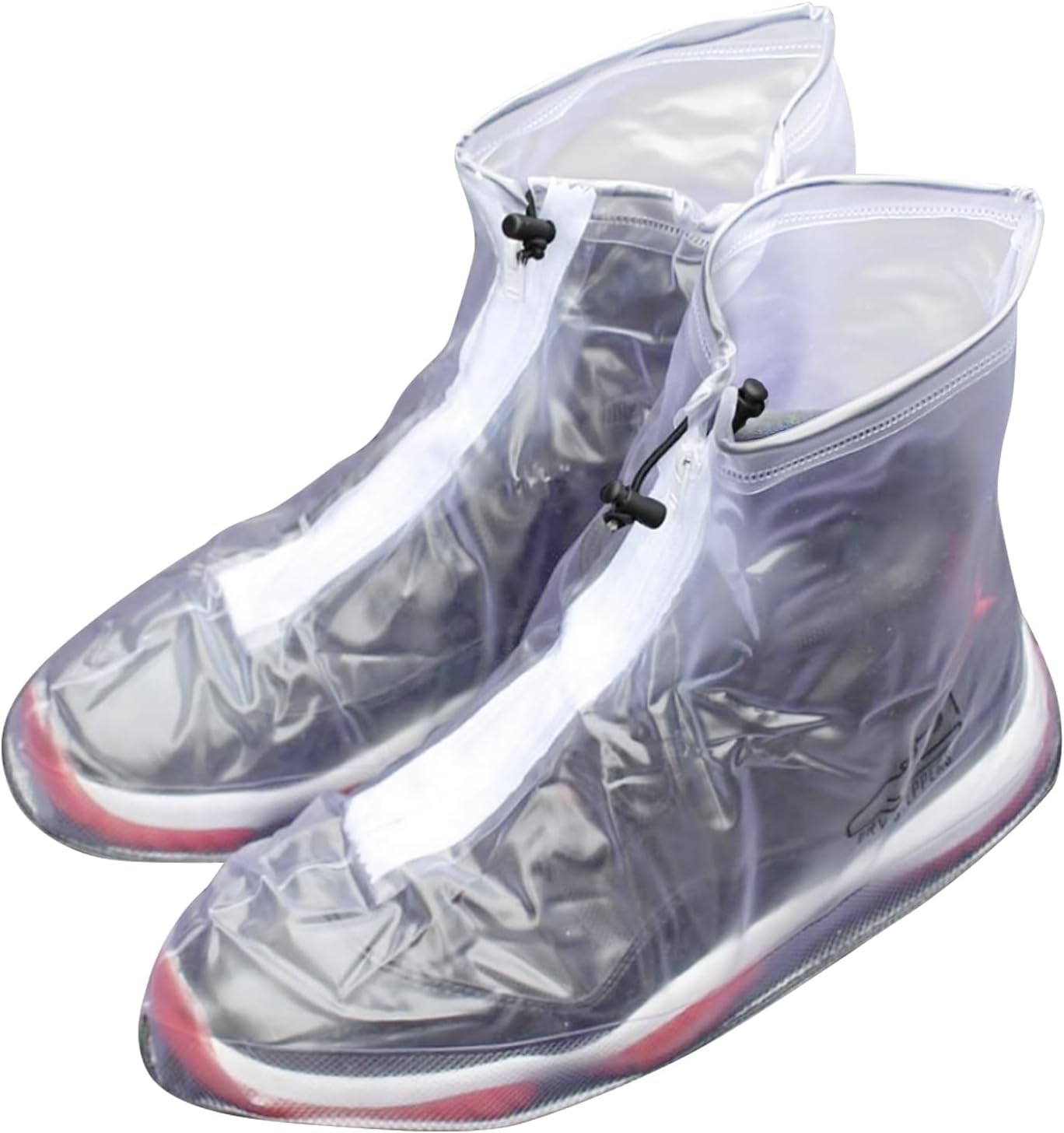 Rain Sneaker Covers with Non-Slip Soles, Stay Dry and Slip-free Water proof | Reusable Plastic Shoe Covers Protect from Rain & Mud | Protector Biking & Camping Sneakerheads (Extra Large | 11-13)