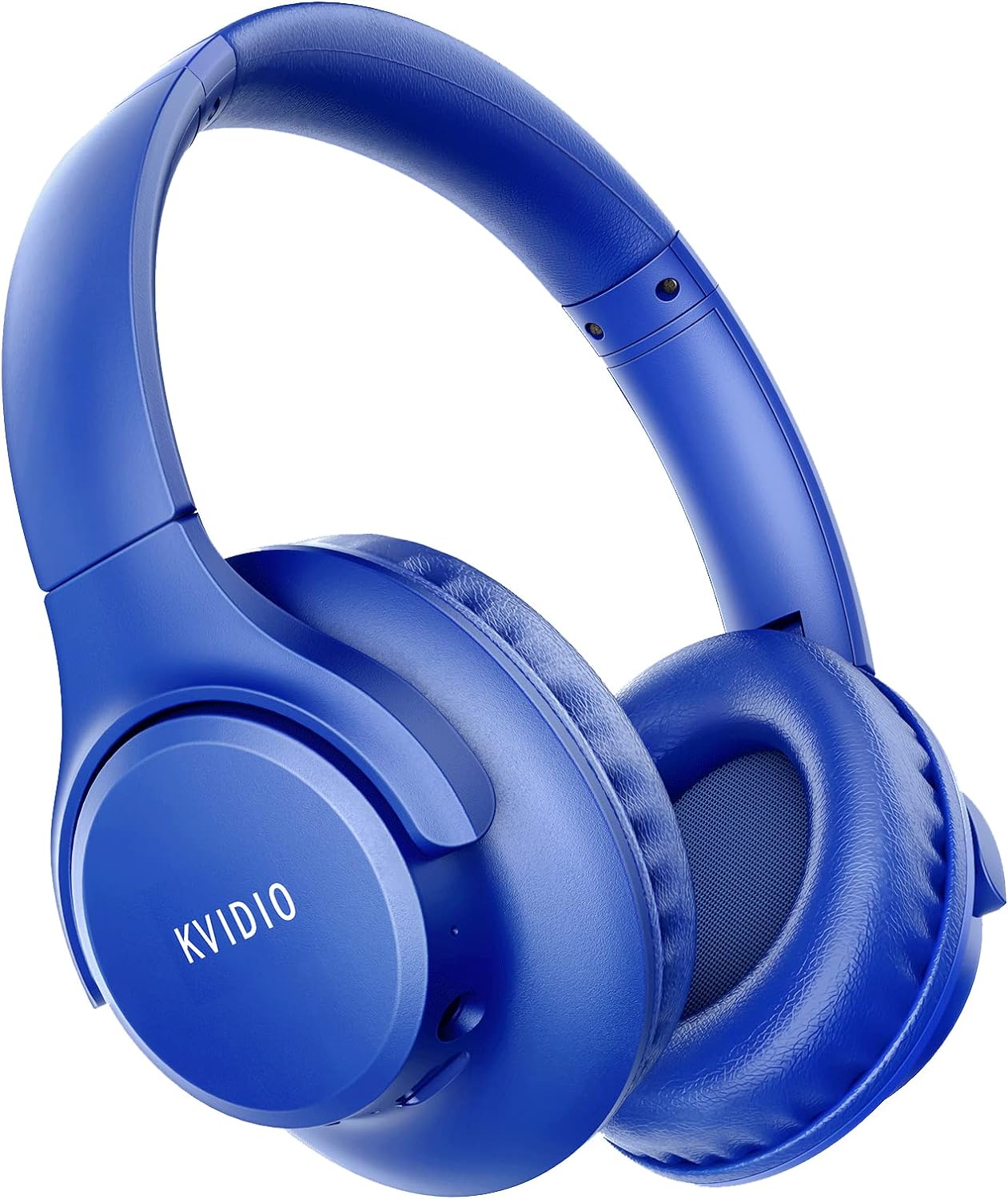 KVIDIO [Updated] Bluetooth Headphones Over Ear, 65 Hours Playtime Wireless Headphones with Microphone,Foldable Lightweight Headset with Deep Bass,HiFi Stereo Sound for Travel Work