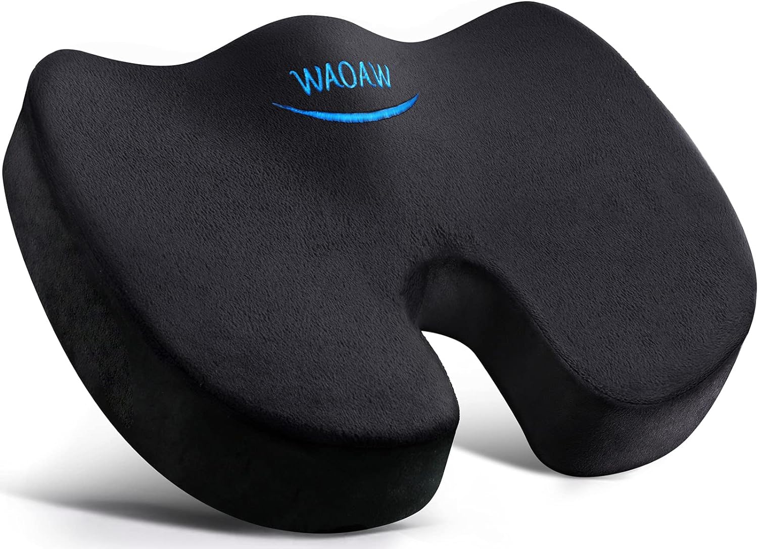 WAOAW Seat Cushion, Office Chair Cushions Butt Pillow for Car Long Sitting, Memory Foam Chair Pad for Back, Coccyx, Tailbone Pain Relief (Black)