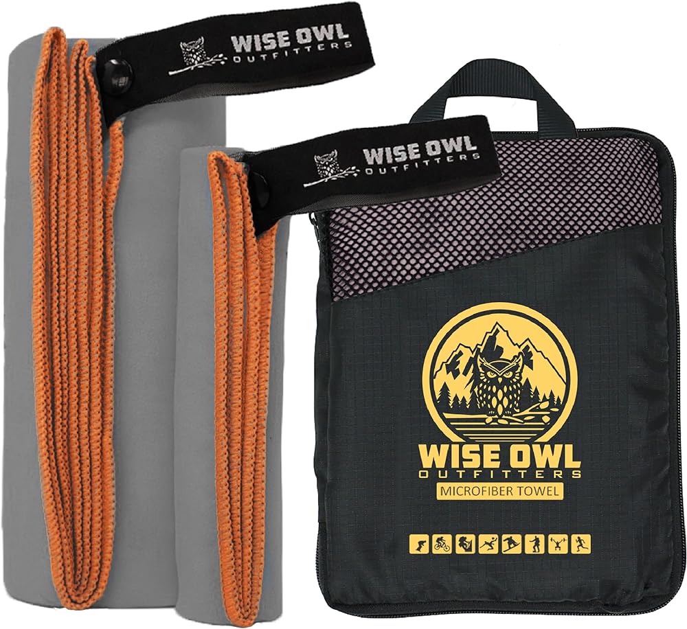 As an avid camper and traveler, I am always on the lookout for high-quality gear that is both functional and durable. The Wise Owl Outfitters Camping Travel Towel is the perfect example of this.Made from ultra-soft microfiber, this towel is not only comfortable but also incredibly absorbent. Whether I'm using it to dry off after a swim or to clean up spills around the campsite, the Wise Owl towel does the job quickly and efficiently. And thanks to its fast-drying properties, I never have to worry about it staying damp for too long.What I appreciate most about Wise Owl products, in general, is their commitment to quality. This towel is no exception. It's well-made, with sturdy stitching and high-quality materials that are sure to stand up to years of use. And because it's so compact and lightweight, it's easy to pack and bring along on all my adventures.In summary, I highly recommend the Wise Owl Outfitters Camping Travel Towel to anyone in need of a high-quality, compact, and functional towel for their outdoor adventures. As a fan of Wise Owl products, I can say with confidence that this towel lives up to their high standards.