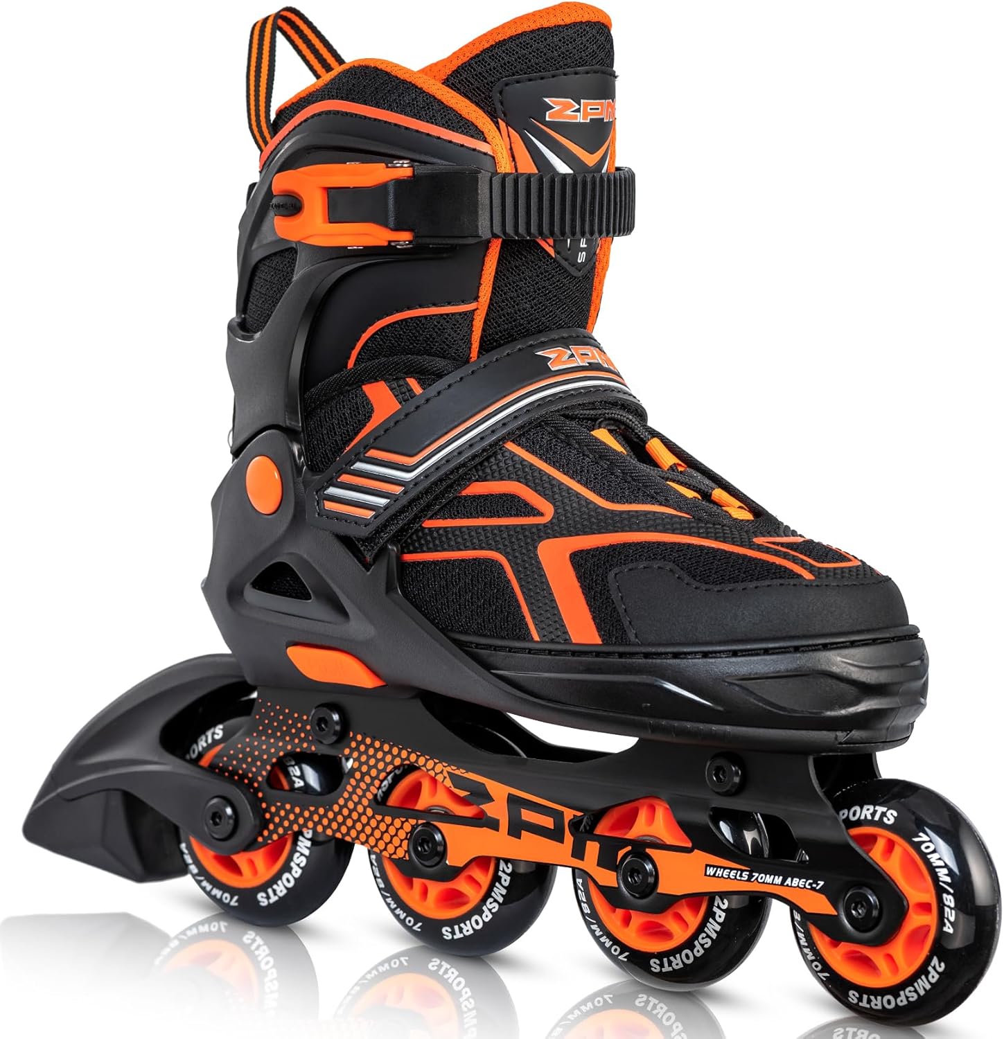 2PM SPORTS Torinx Green Boys Adjustable Inline Skates, Fun Beginner Roller Skates for Kids, Youth, Girls, Men and Women