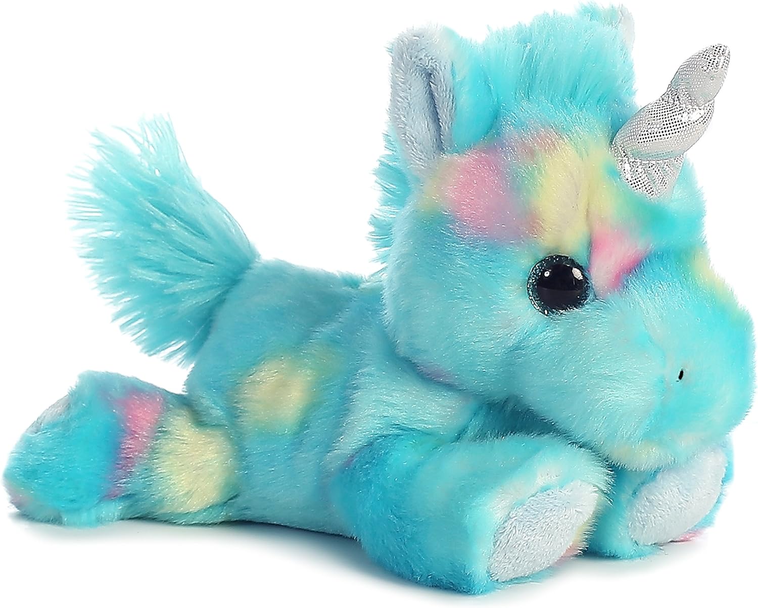 Aurora® Vibrant Bright Fancies Blueberryripple Unicorn Stuffed Animal - Eye-Catching Fun - Delightful Cuddles - Blue 7 Inches