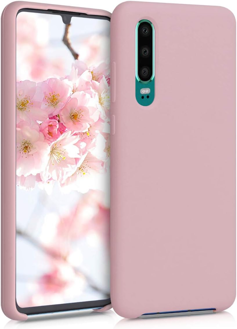 kwmobile Case Compatible with Huawei P30 Case - TPU Silicone Phone Cover with Soft Finish - Vintage Pink