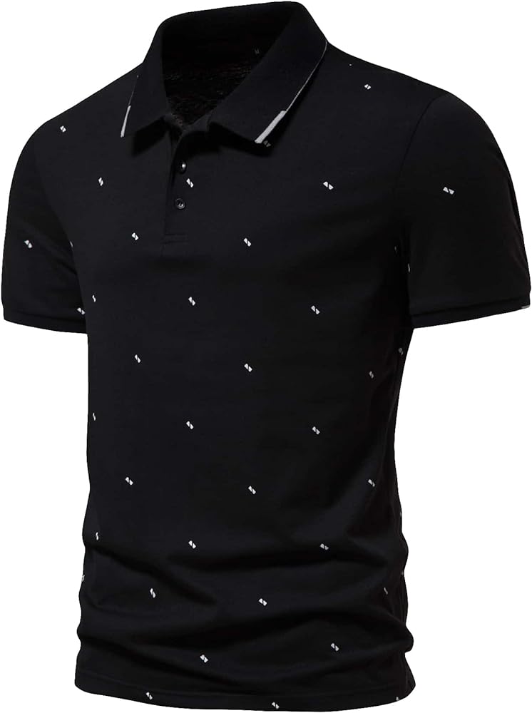 SOLY HUX Men's Golf Polo Shirts Color Block Tennis Shirt Short Sleeve Casual Work T-Shirt