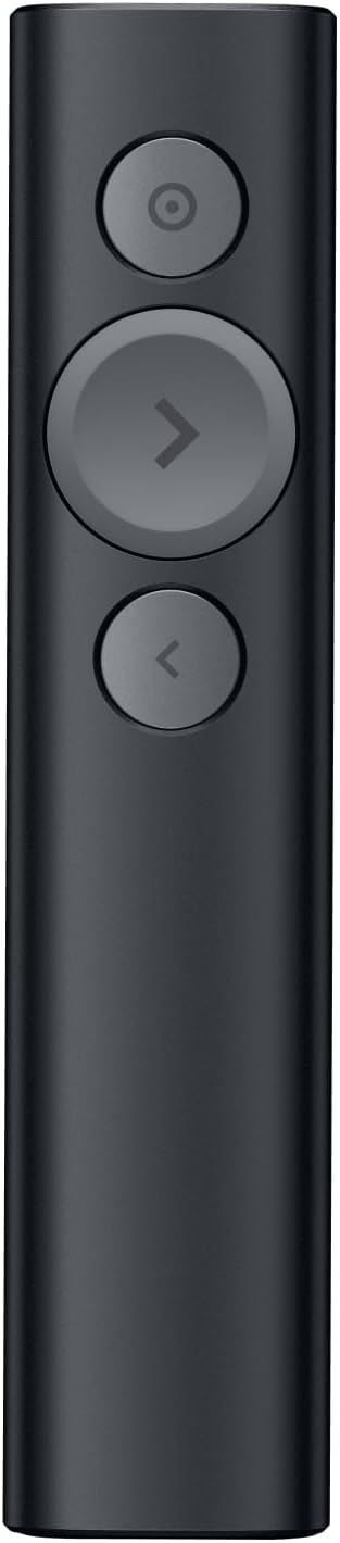 Logitech Spotlight Presentation Remote - Advanced Digital Highlighting with Bluetooth, Universal Presenter Clicker, 30M Range and Quick Charging �C Black