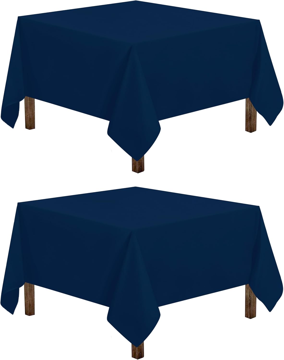 Utopia Kitchen Square Table Cloth 2 Pack [54x54 Inches, Navy] Tablecloth Machine Washable Fabric Polyester Table Cover for Dining, Buffet Parties, Picnic, Events, Weddings and Restaurants