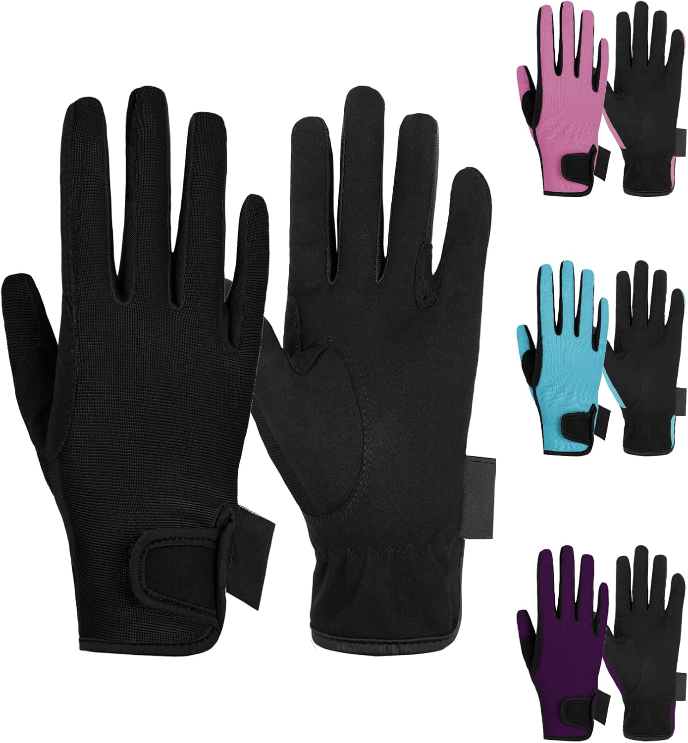 Kids Horse Riding Gloves Children Youth Equestrian Horseback Gloves for Boys & Girls Cycling Running Gardening