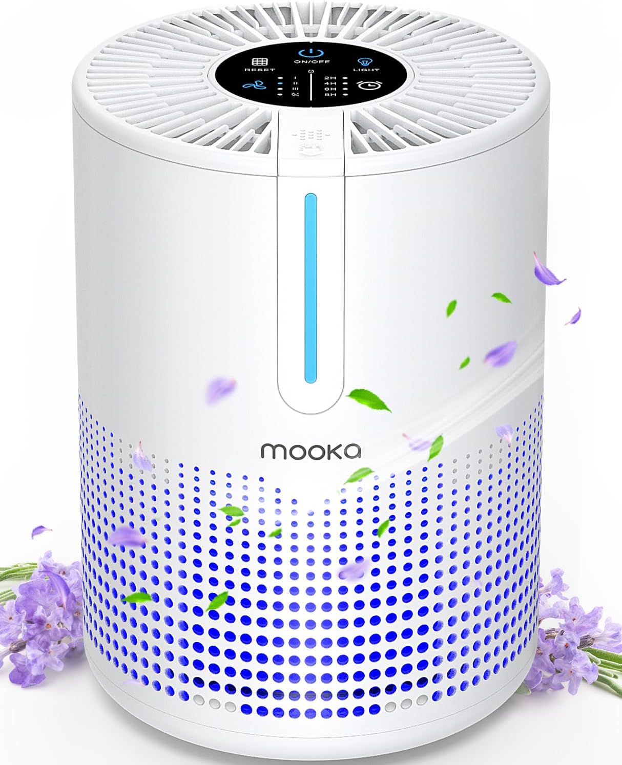 Air Purifiers for Bedroom Home 430 Sq.Ft, MOOKA H13 HEPA Filter Small Portable Air Purifier with USB Cable Fragrance Sponge for Smokers Pollen Pets Dust Odors, Desktop Air Cleaner for Car RV, M01