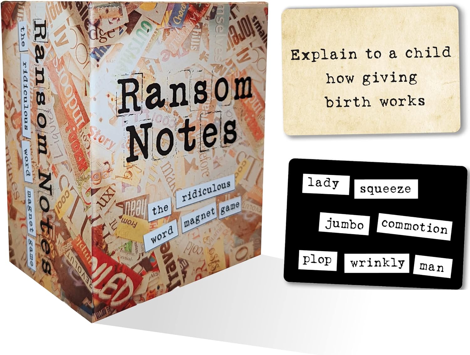 Ransom Notes - The Ridiculous Word Magnet Party Game, 3  Players