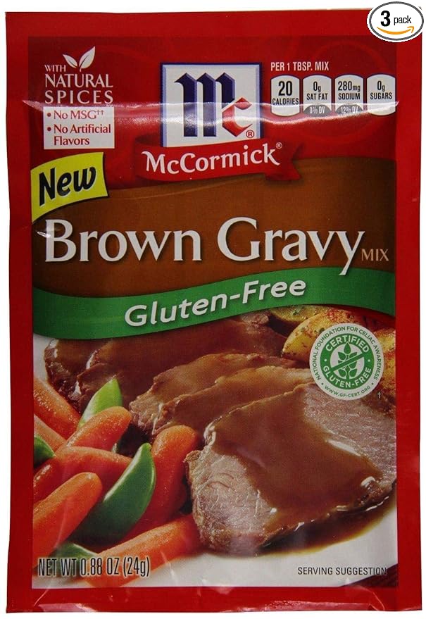 Mccormick Gluten-free Brown Gravy Mix .88 Oz Pack of 3