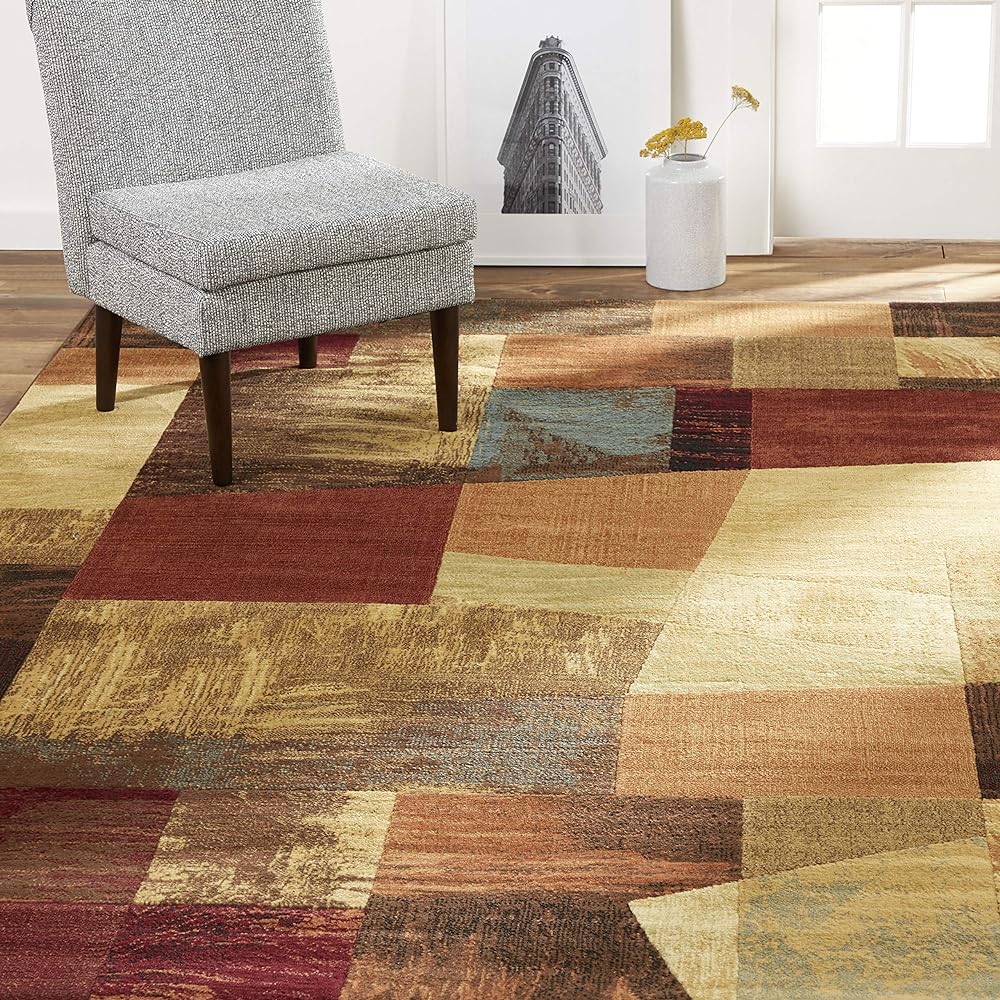 Home Dynamix Catalina Bismark Contemporary Geometric Abstract Area Rug,7'10"x10'2" Rectangle,Brown/Beige