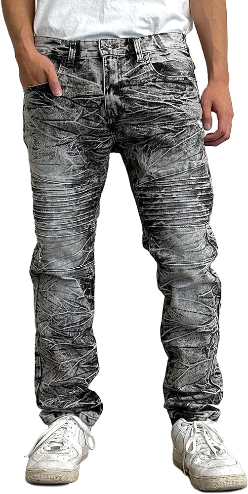 Southpole Men's Stretch Biker Denim Skinny Jeans