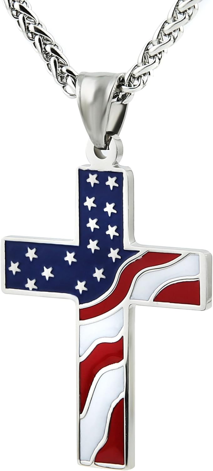 This American Flag cross is just simply stunning. My son doesn't take it off and it has been through water and sweat and grime and it's still looks great. I'm so impressed with the quality of this cross and that it's able to withstand a young boy.