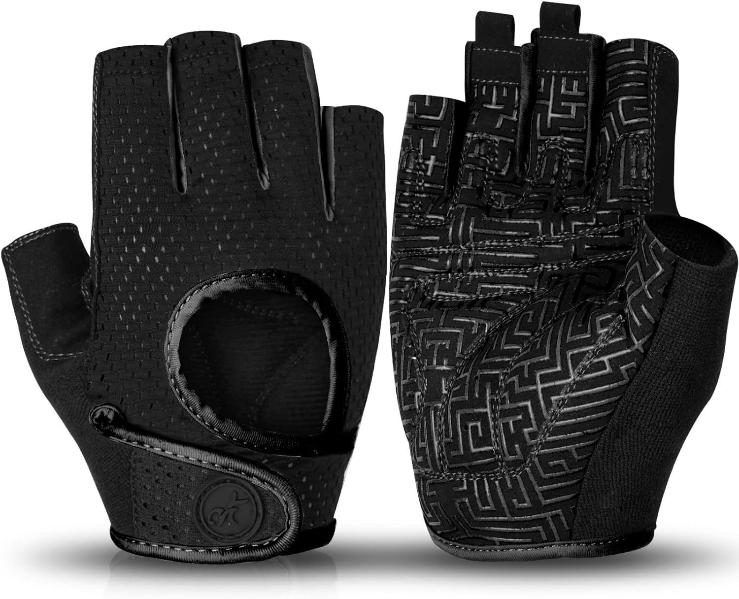 MOREOK Workout Gloves for Men/Women- [3/4 Finger] [Curved Open Back] Weight Lifting Gloves Gym Gloves for Weightlifting,Exercise,Training,Pull ups,Fitness and Rowing