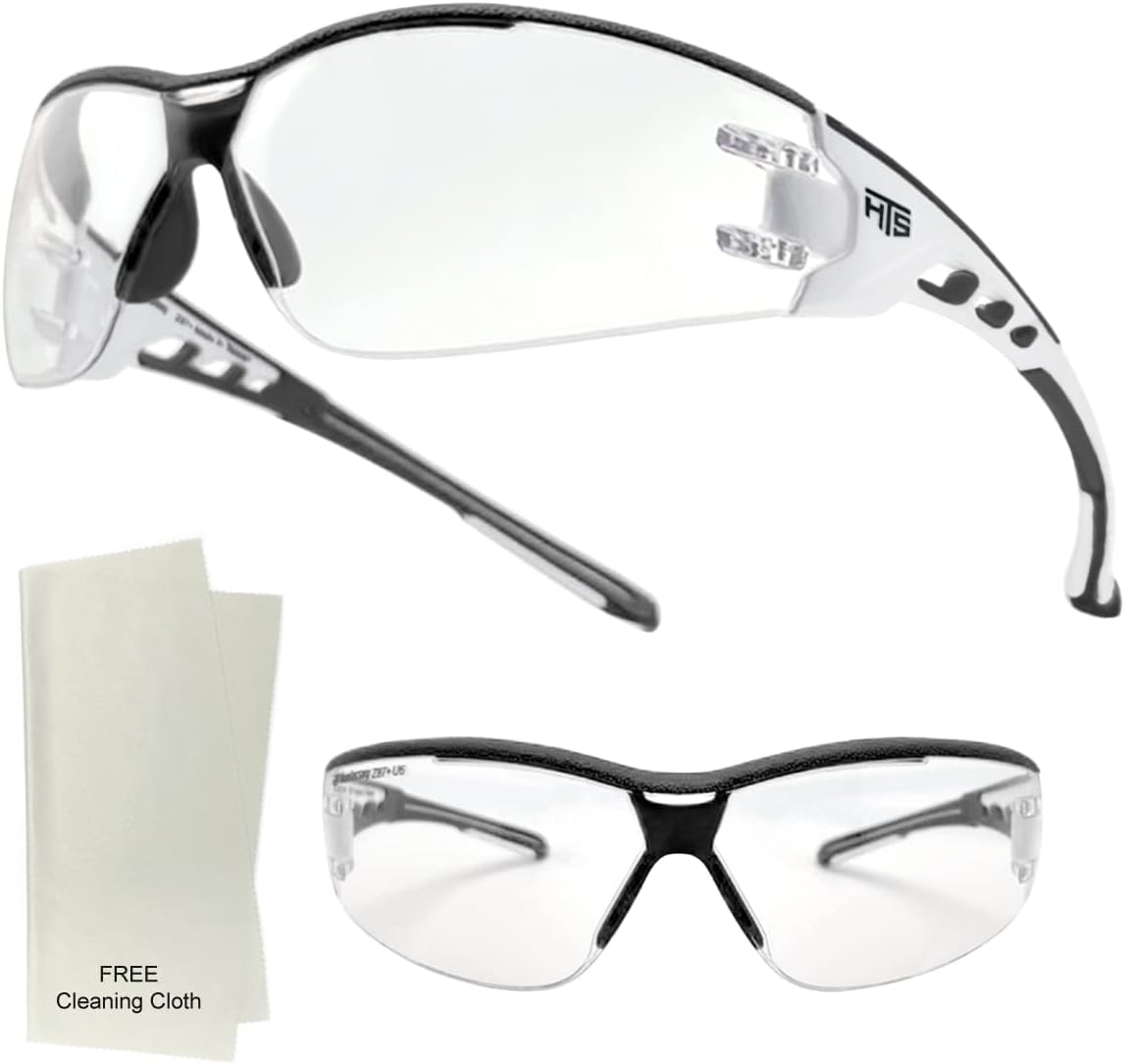 Super Flexible Lightweight Anti Fog Wrap-Around U6 Clear Shooting Safety Glasses with ANSI Z87.1 Scratch Resist