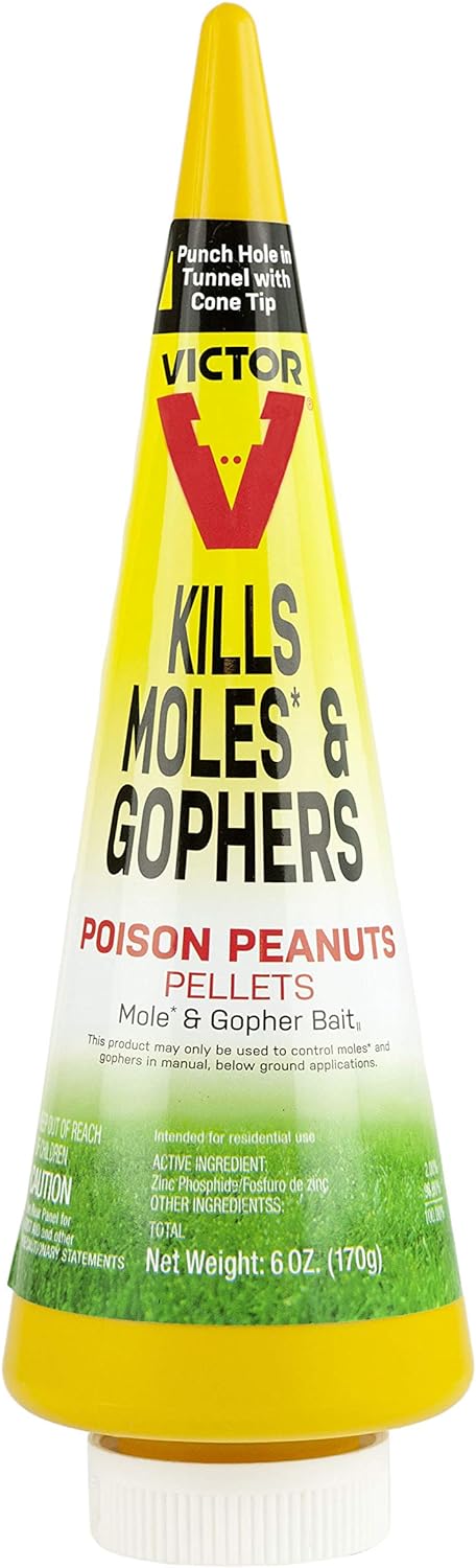 Victor M6006 Outdoor Mole & Gopher Poison Peanuts - Mole and Gopher Bait Killer