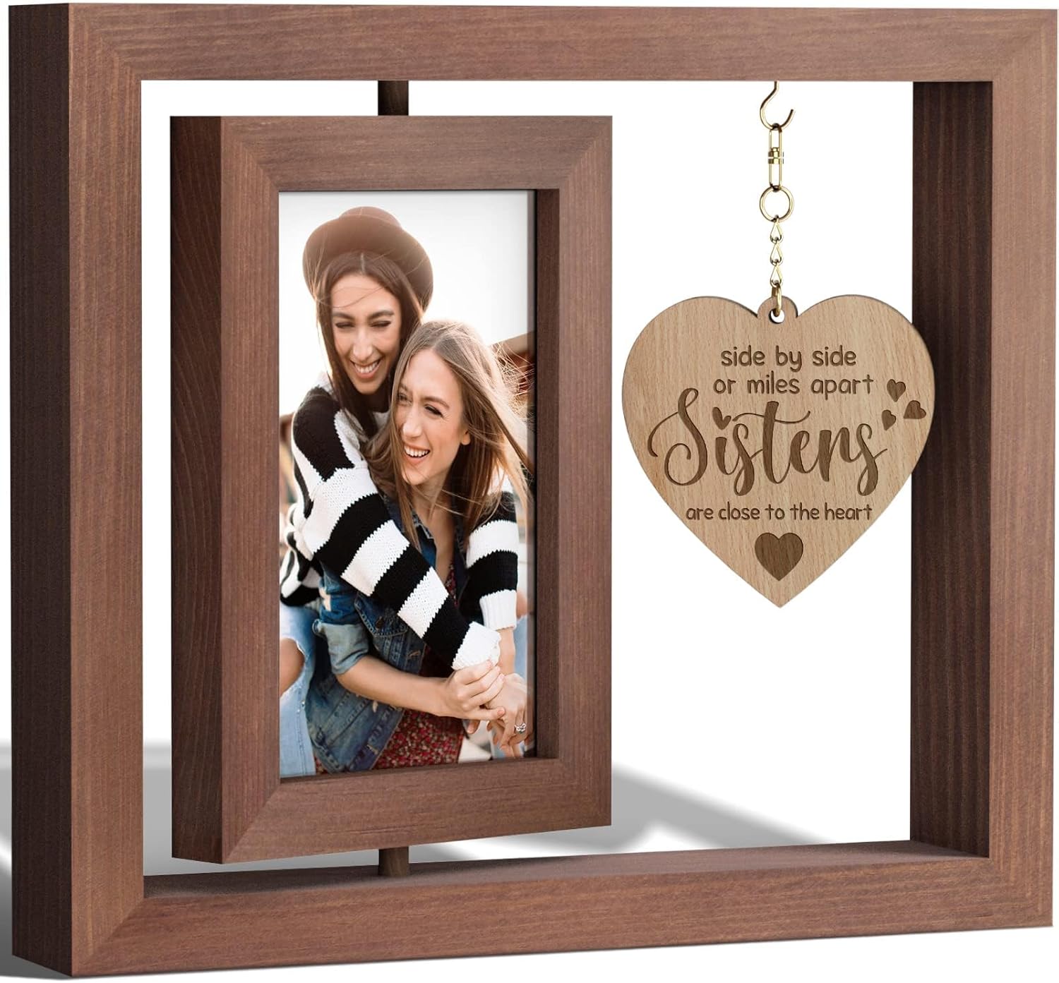 Tiblue Sisters Gifts from Sister Mothers Day Gifts for Sister from Sister Brother Sister Picture Frame Sister In Law Gifts Sister Birthday Gifts from Sister Double-sided 4x6 Photos