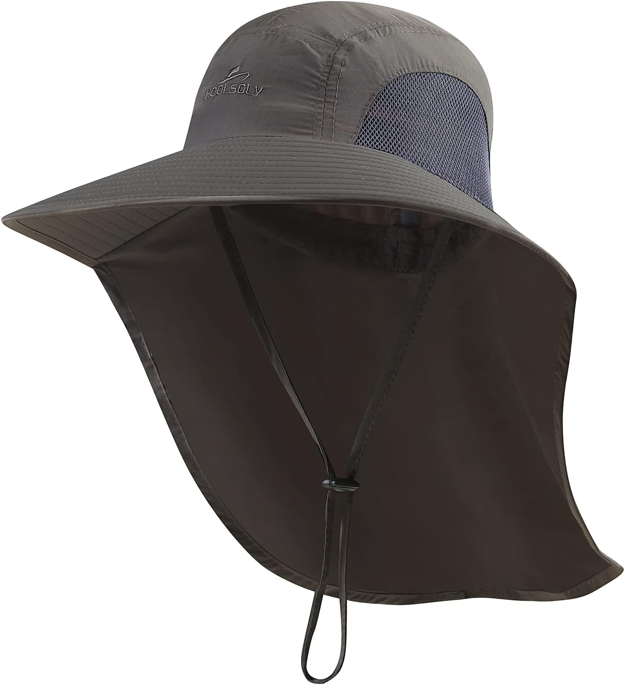 Outdoor Sun Hat for Men with 50+ UPF Protection Safari Cap Wide Brim Fishing Hat with Neck Flap, for Dad