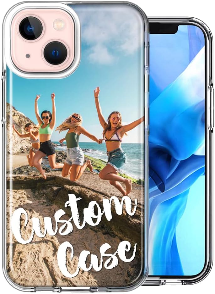 Personalized Custom Double Layered Phone Case for Apple iPhone 13 6.1 inch ONLY - Design Your Own Perfect Custom Picture Photo Case