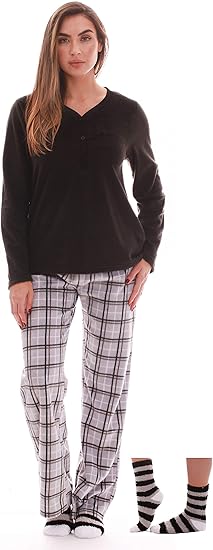 Just Love Womens Ultra-Soft Pajama Pant Set with Matching Socks