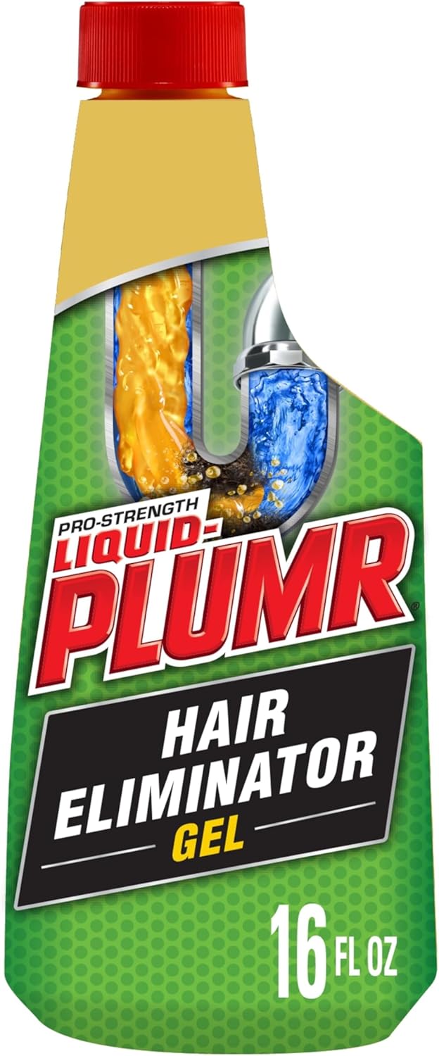 Liquid-Plumr Pro-Strength Hair Eliminator Gel Clog Remover, Hair Clog Remover and Drain Opener, Safe for All Septic Systems and Pipes, 16 fl. oz. Bottle