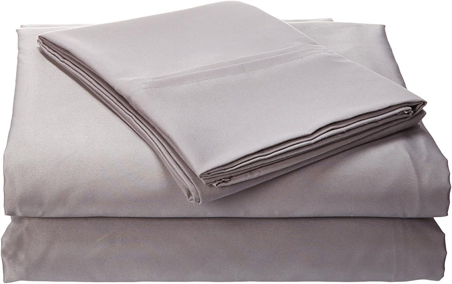 Tribeca Living MF110DPSSQUSG Solid Deep Pocket Sheet Set, Queen, Silver Grey