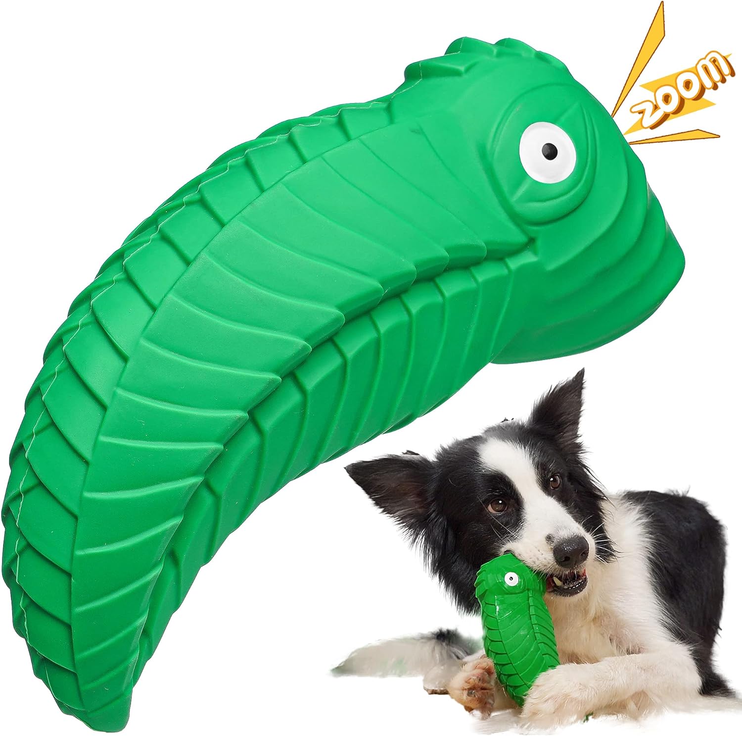 Sugelary Squeaky Dog Toys for Aggressive Chewer Large Medium Breed Dog, Indestructible Tough Durable Dog Chew Toys with Natural Rubber (Toucan)