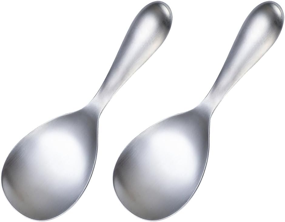 Rice Paddle Spoon Stainless Steel: 2pcs Non Stick Rice Spoon Scooper Spatula Rice Cooker Spoon Serving Spoon Rice Spatula for Rice