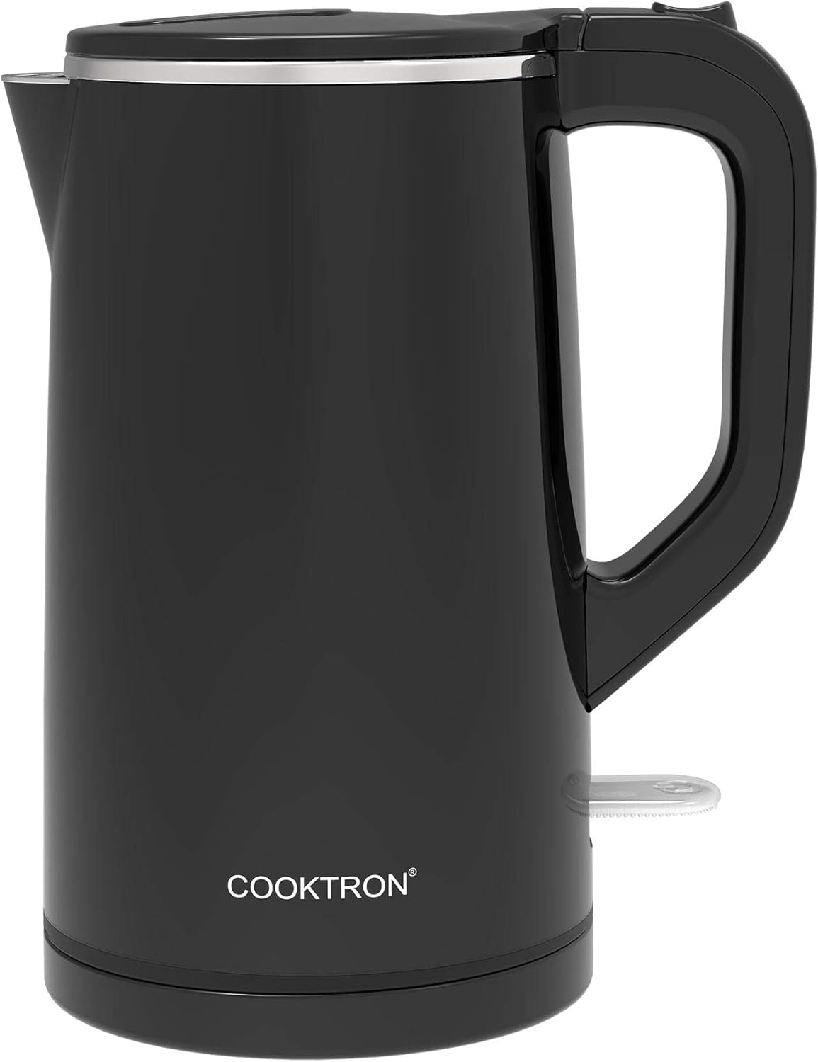 1.7L Quiet Electric Kettle, Double Wall Hot Water Boiler BPA-Free Cool Touch Tea Kettle, Cordless with Auto Shut-Off & Boil Dry Protection, 1500W Fast Boiling, Black